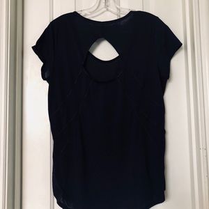 Athletes dark navy top